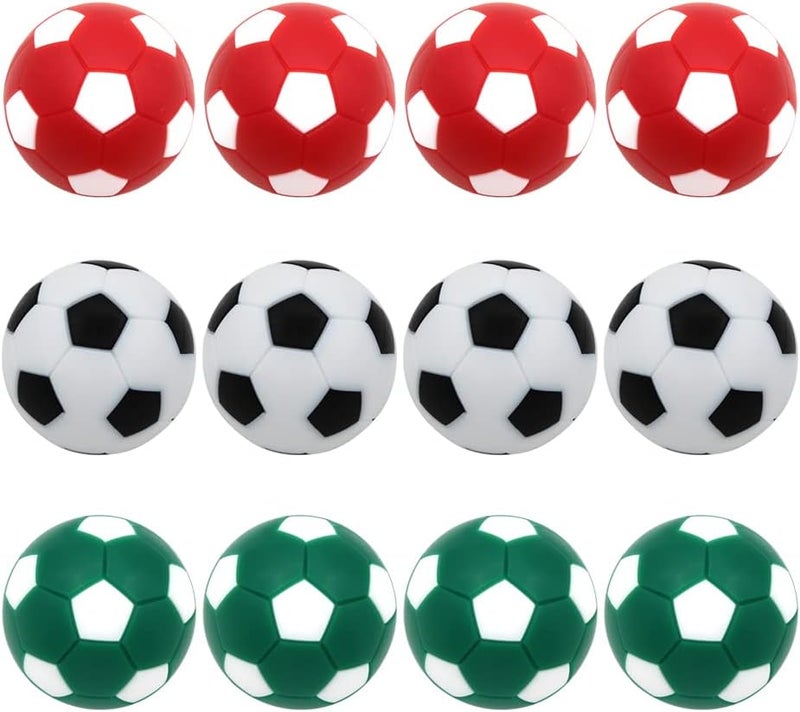 BQSPT Foosball Balls Foose Balls Table Football Soccer Replacement Multicolor Official Tabletop Game Size 32mm Mini Foosball-Set of 12 - Image 1